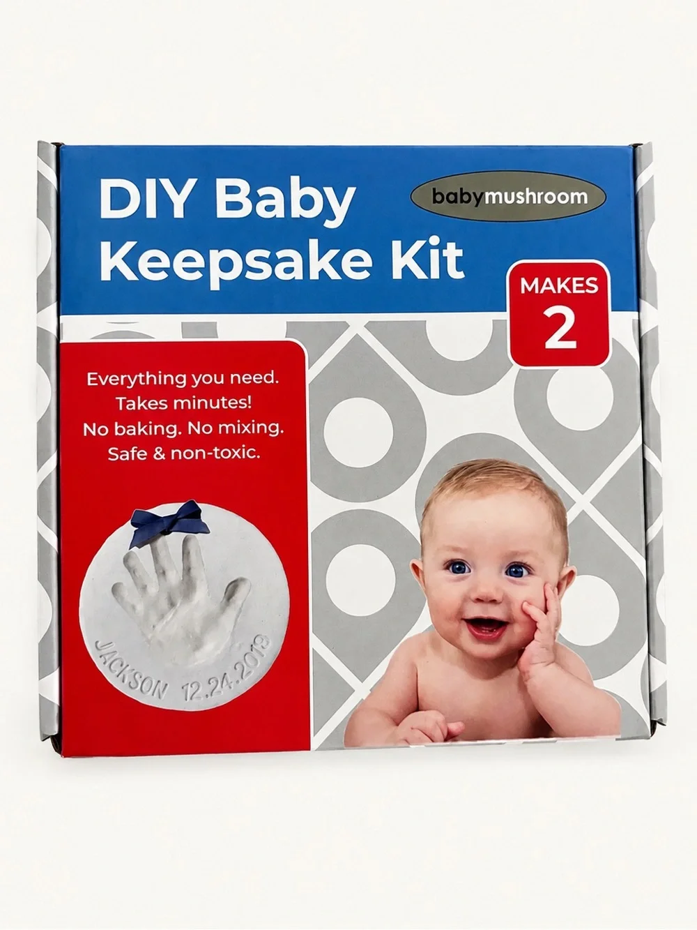 DIY Baby Keepsake Kit in Blue & Gray